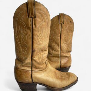 Justin Boots Men's  Tan Brown 2499 Leather Western Cowboy Biker 12 D
